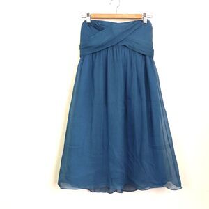 J. Crew Crinkled Silk Strapless Dress 100% Silk Size 8